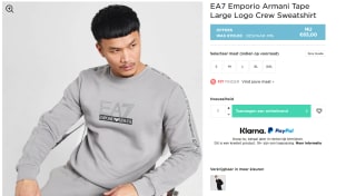 Tape Large Logo Crew Sweatshirt van EA7 Emporio Armani voor €65 bij JD Sports