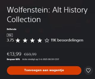 Wolfenstein: Alt History Collectionvoor €13,99 in de Playstation Store