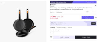 Juego de sartenes de calidad desde 12,64€