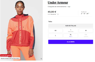 Chaqueta para Mujer Under Armour Rush por 45€