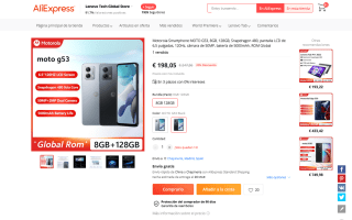 Motorola MOTO G53 8GB 128GB 6,5" 120Hz 50MP a solo 198,05€