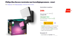 PHILIPS HUE Secure Verstraler incl. Geïntegreerde Beveiligingscamera voor €249 bij Bol