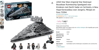 LEGO Star Wars Imperial Star Destroyer voor €146,94 bij Amazon