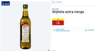 BELLASAN Olijfolie extra vierge voor €7,99 bij de Aldi