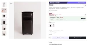 Climatizador Portátil 4 en 1 WiFi 9000 BTU con bomba de calor por 192,85€