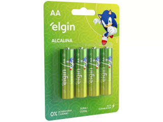 Pilha Alcalina AA da Elgin com 4 Unidades - R$ 6,17