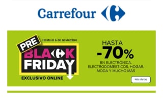 Pre-Black Friday con hasta el 70% en Carrefour.