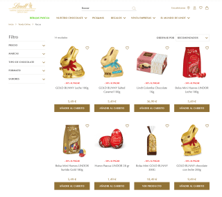 Descuento 50% Dulces de Pascua en Lindt