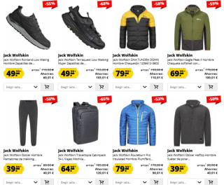 Rebajas hasta 70% descuento Jack Wolfskin ropa y calzado