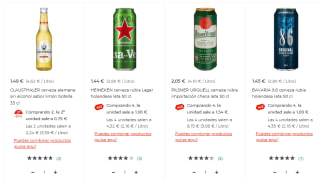 Super promociones en Cervezas en El Corte Inglés