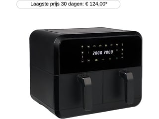 Princess Double Basket Airfryer 182068 - Dubbele heteluchtfriteuse voor €88 bij de mediamarkt