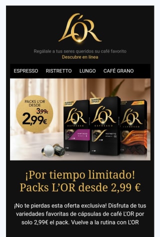 Packs l'Or desde 2,99€