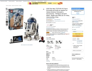 LEGO Star Wars Figura Articulada de Droide de Juguete con Cabeza Giratoria, Periscopio y Herramientas Minifigura Darth Malek por 64,99€
