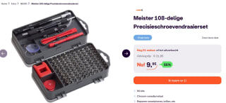 108-delige Meister Fijnmechaniek reparatieset voor €9,95 bij iBOOD