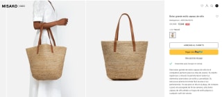 Bolso grande estilo capazo de rafia por 17€