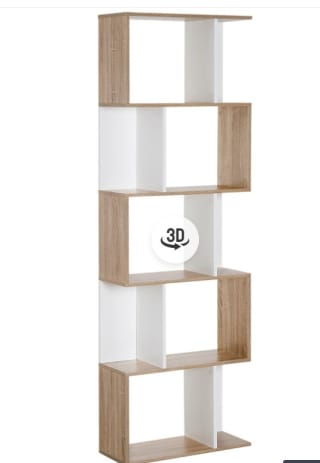 Estantería en Forma de S con 5 estantes, Homcom por 59,90€