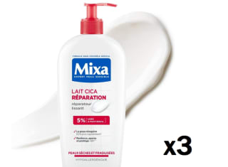 3 Botes de Mixa Loción Corporal Urea Cica Repair+ para piel muy seca, 5% de Urea con Pantenol, Alisa, reduce la rugosidad y calma,Apto para Pieles Sensibles de 400ml por 11.45€