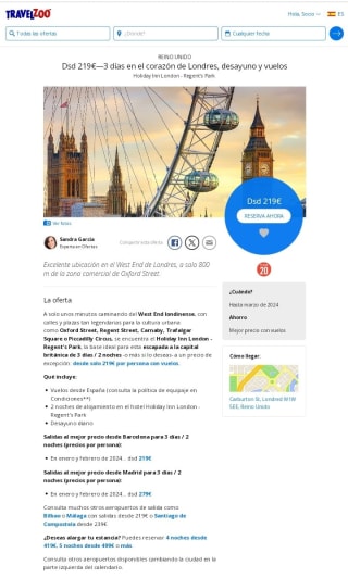 Londres 3 dias + Vuelos desde 219€.