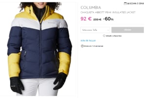 Chaqueta con capucha para Mujer Columbia Abbott Peak Insulated por 92€