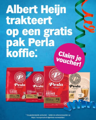 Gratis pak Perla koffie