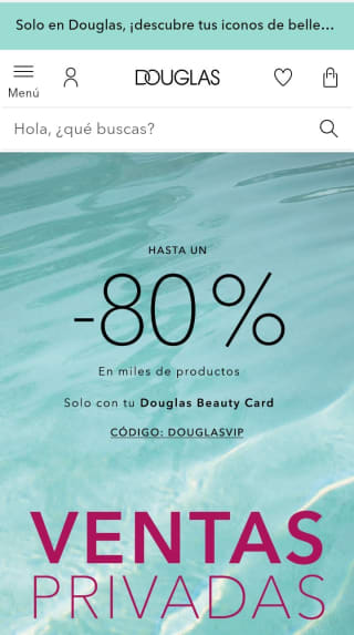 Hasta -80% con Tarjeta Douglas.