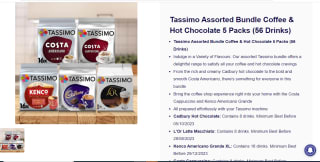 Tassimo Assorted Bundle Coffee and Hot Chocolate for £9.99 at Discountdragon