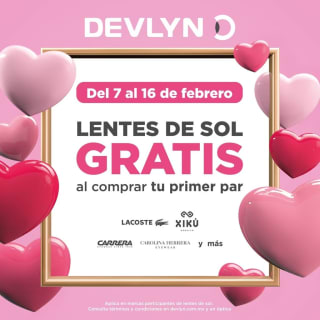 Lentes de Sol Gratis al Comprar 1er Par en Devlyn