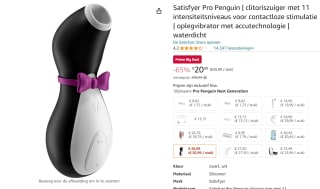 Satisfyer Pro Penguin Next Generation Luchtdruk Vibrator voor €20,99 bij Amazon NL