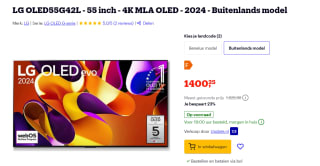 LG OLED55G42L - 55 inch - 4K MLA OLED - 2024 - Buitenlands voor €1.400,25 bij Bol
