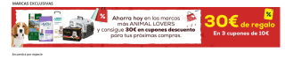 30€ descuento en cupones para todas las compras de marcas seleccionadas