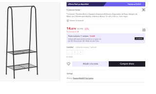 Perchero Burro y Zapatero con 2 niveles por 7.43€