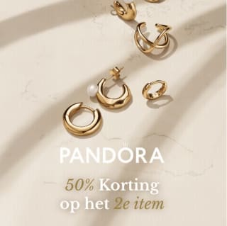 50% korting op elk 2e artikel van Pandora bij Brandfield