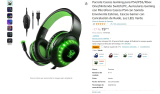 Recopilación Cascos Gaming para PS4/PS5/Xbox One/Nintendo Switch/PC marca Pacrate por 18,99€