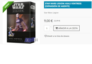 Juego de Mesa Star Wars Legion Asajj Ventress - Expansion de Agente por 9€