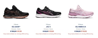 25% extra korting op de dames outlet bij Asics