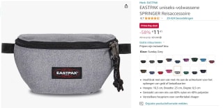 Eastpak Springer Heuptas Sunday Grey voor €11,41 bij Amazon