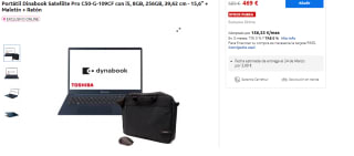 Ordenador Portátil Dinabook Satellite Pro C50-G-109CF con i5, 8GB, 256GB, 39,62 cm - 15,6" + Maletín + Ratón por 469€