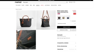 Bolso mano nylon negro PICCOLA PIU por 12,99€