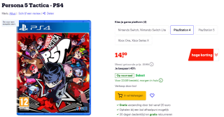 Persona 5 tactica voor €14,99 bij Bol.