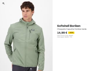 Chaqueta con Capucha para Hombre Softshell Boriken por 14.99€