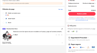 Batería de cocina San Ignacio de acero inoxidable con 5 piezas y juego de 3 sartenes antiadherentes 16/20/24cm en aluminio prensado rojo por solo 33,13€