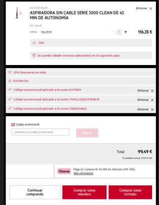 Aspiradora sin cable AEG Serie 3000 a tan solo 99,49€