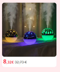Humidificador con luces navideñas por 8,32€