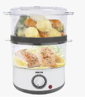 Vaporera eléctrica Jocca para cocinar al vapor con dos alturas por 11.83€