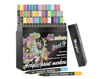 Marcadores PVOINART de pintura acrílica Set 42 colores de doble punta por 10,99€