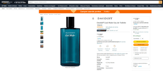 Perfume Davidoff Cool Water de 125ml - R$ 139