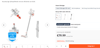 Xiaomi Vacuum Cleaner G20 Lite voor €79,99 bij Ochama