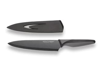 Black Steel Cuchillo de Chef de Acero Inoxidable + Protector para la Hoja 20cm por 9,62€