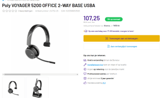 Plantronics 5200 draadloze oortelefoon voor €107,25 bij Dect Direct