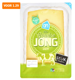 AH Goudse jong 48+ stuk ca. 545 g voor €1,29 bij de AH